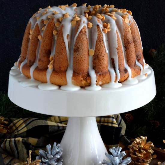 Glazed Butterscotch Chip Bundt Cake