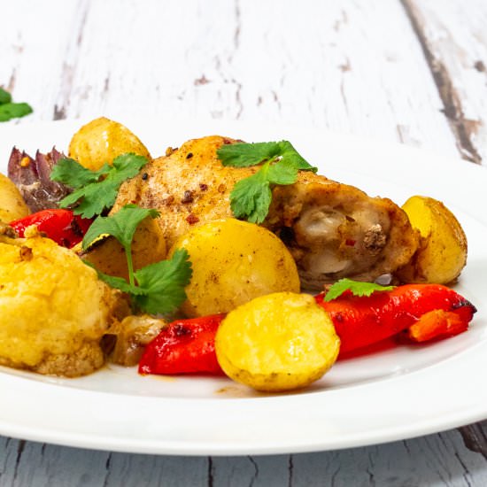 Ras el Hanout Chicken Tray Bake