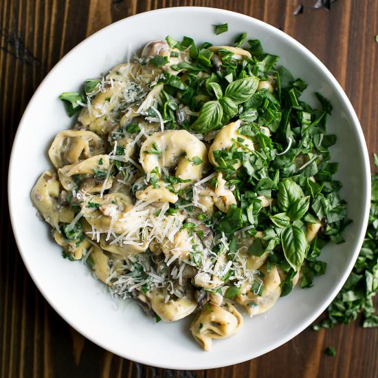Mushroom and Spinach Tortellini