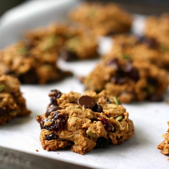 Pumpkin Oatmeal Breakfast Cookies