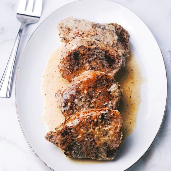Pork Chops with Za’atar Cream Sauce