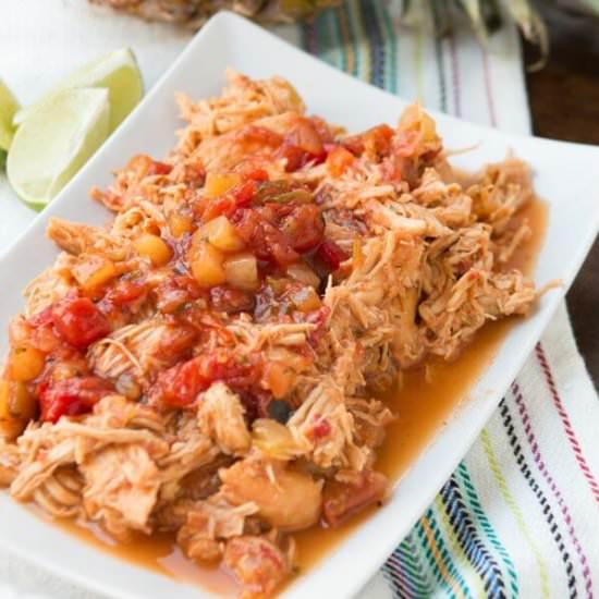 SLOW COOKER MANGO CHICKEN BURRITOS