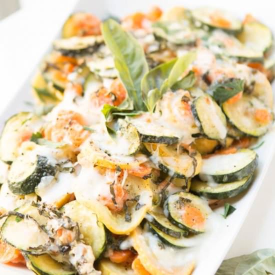 CHEESY BASIL VEGETABLES