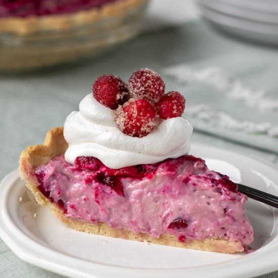Vegan Cranberry Cream Pie