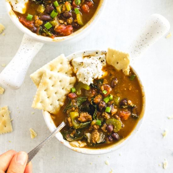 Fall Turkey pumpkin chili