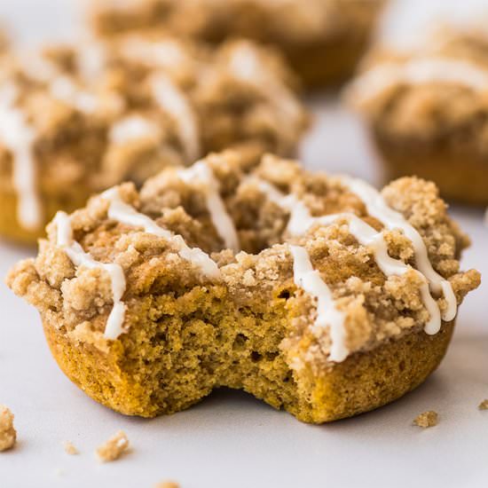 Baked Pumpkin Donuts with Streusel