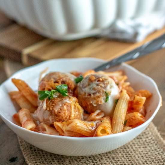 4 Ingredient Meatball Casserole