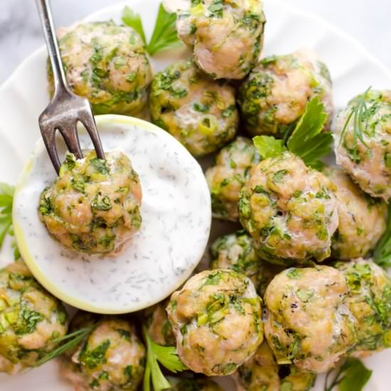 Ranch Spinach Turkey Meatballs