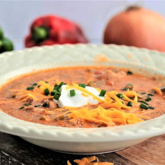 Crockpot Chicken Fajita Soup