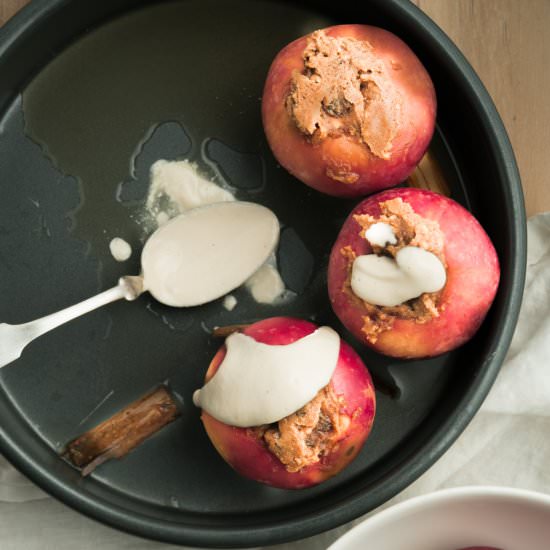 Baked Apples with Cashew Cream