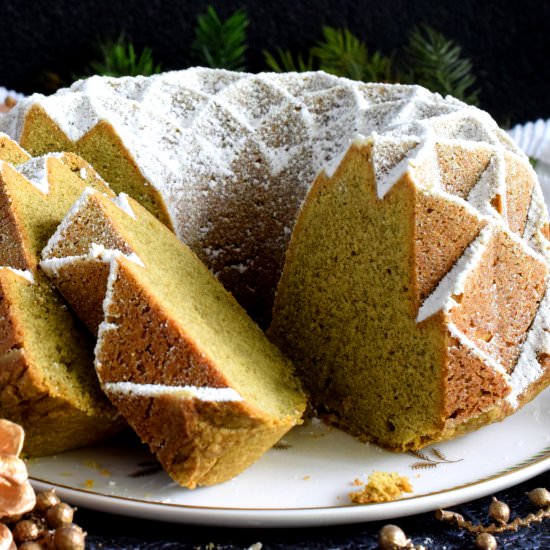 Holiday Matcha Bundt Cake