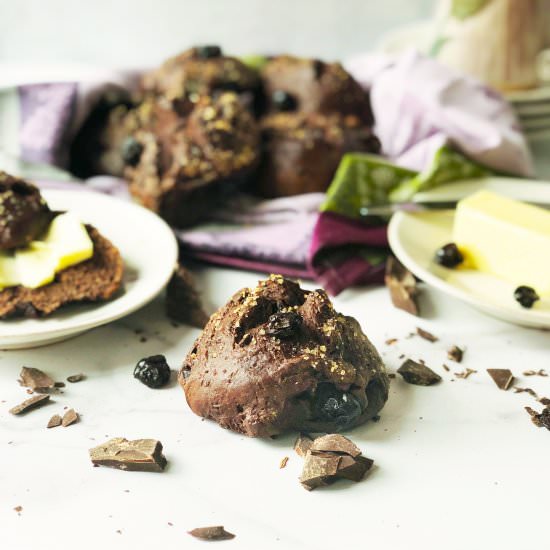 Chocolate Cherry Bread Rolls