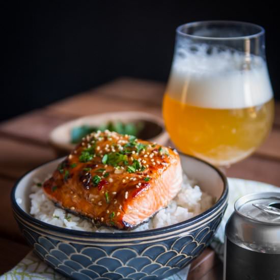 Broiled Salmon with Thai Chili sauce
