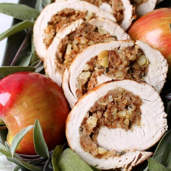 Apple Herb Stuffed Turkey Breast