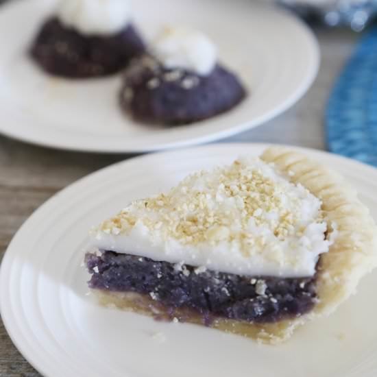 Okinawan Sweet Potato Haupia Pie