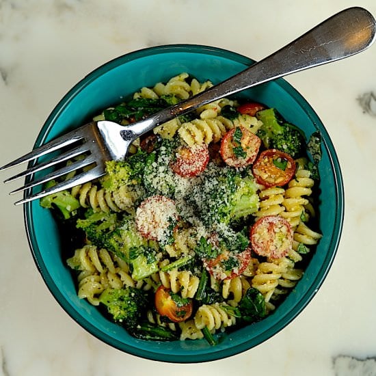 Pesto Parmesan Pasta Salad