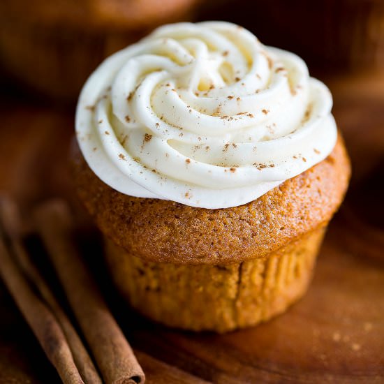 Small Batch Pumpkin Cupcakes