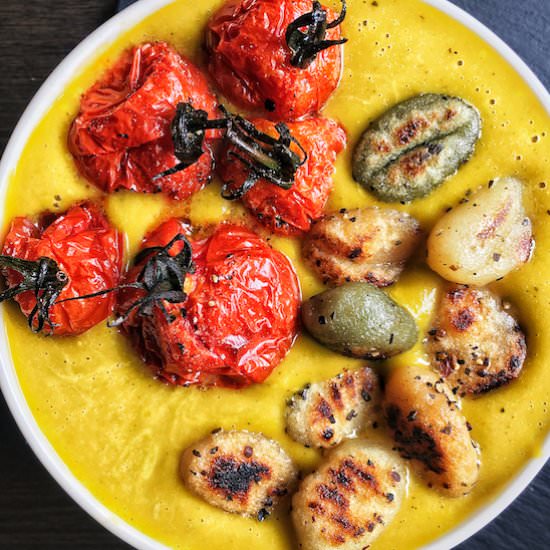 healthy pumpkin gnocchi soup