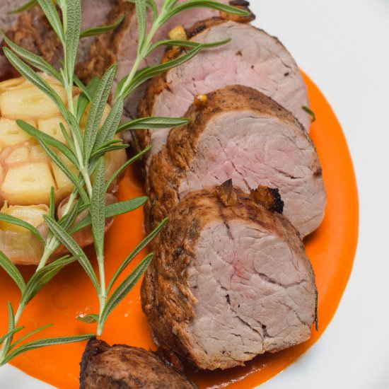 Roast Pork + Piquillo Pepper Sauce
