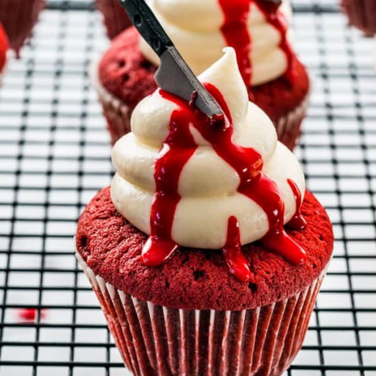 Halloween Red Velvet Cupcakes