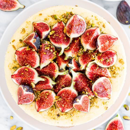 Goat Cheese Cheesecake with Figs