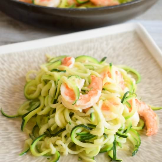 Honey Miso Shrimp &Zucchini Noodles