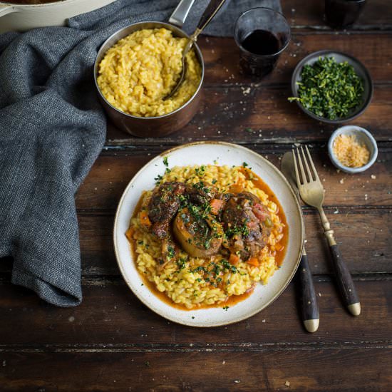 Osso buco risotto Milanese