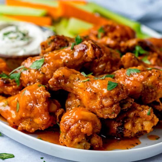 Crispy baked buffalo wings