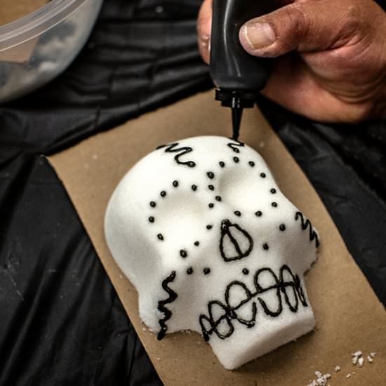 Homemade Sugar Skulls for Halloween