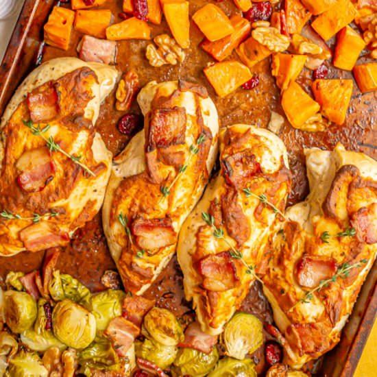 Sheet pan harvest chicken & veggies