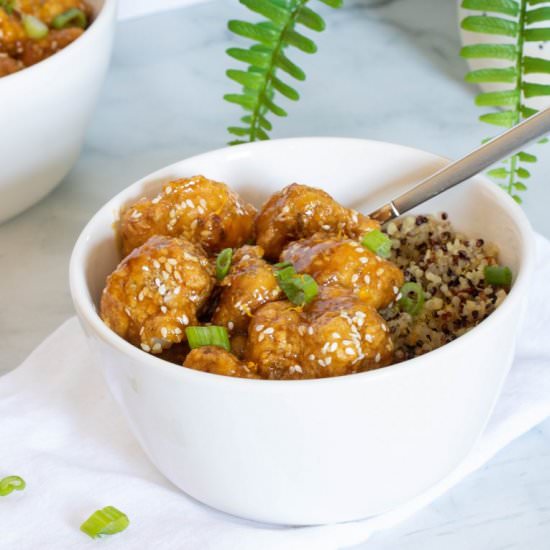 Orange Cauliflower + Quinoa