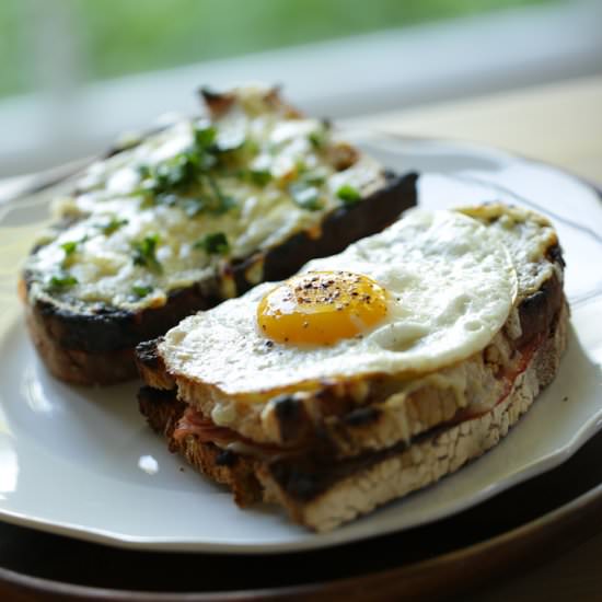 Croque Monsieur and Madame Sandwich