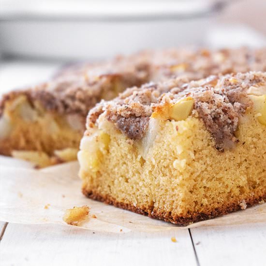 Apple Sheet Cake Pecan Streusel