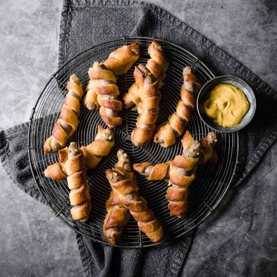 Halloween Sausage Mummies