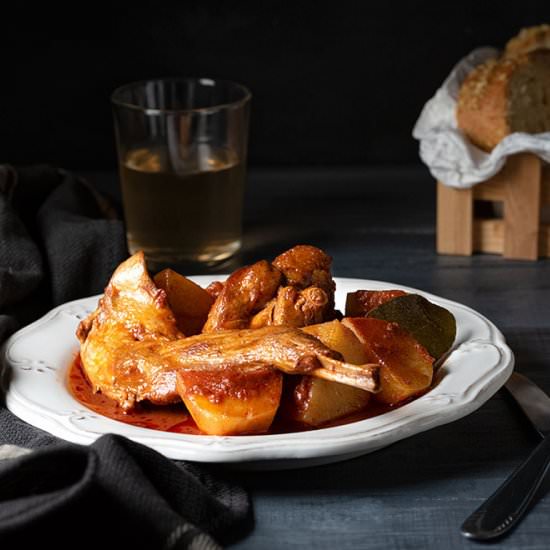 Greek rabbit stew recipe
