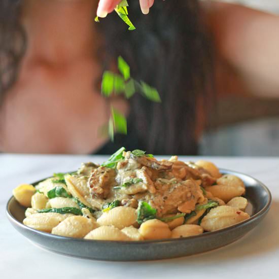 Vegan Mushroom Stroganoff