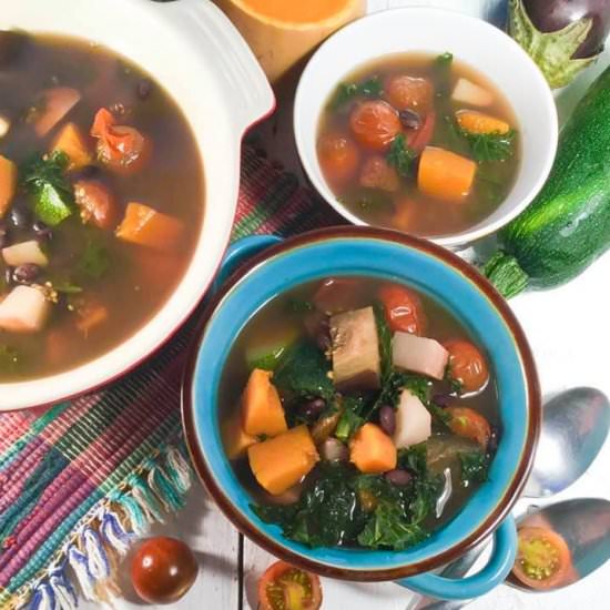 Comforting fall harvest chunky soup