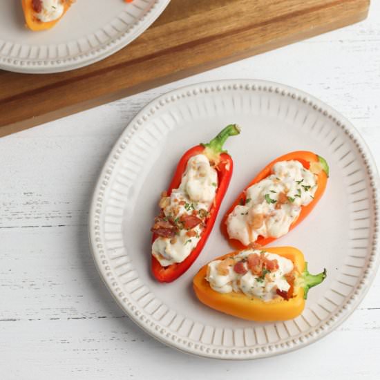 LOW CARB BACON RANCH PEPPER POPPERS