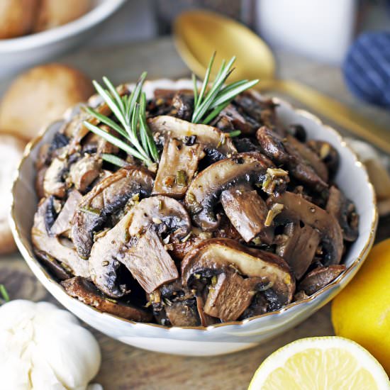 Roasted Lemon Garlic Mushrooms
