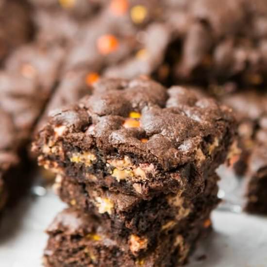 TRIPLE FUDGE REESE’S BROWNIES
