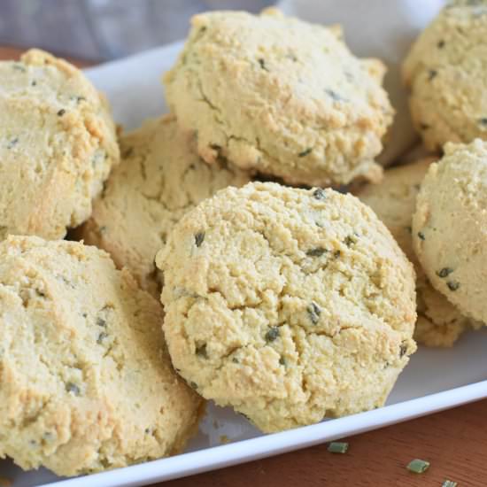 Cheesy Vegan Almond Flour Biscuits