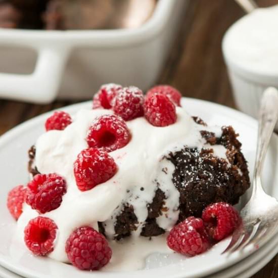 BEST CHOCOLATE OAT HOT FUDGE CAKE