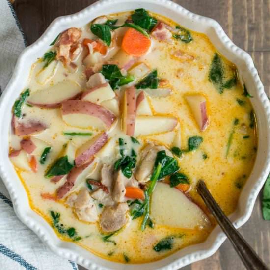 Creamy Potato Soup With Chicken