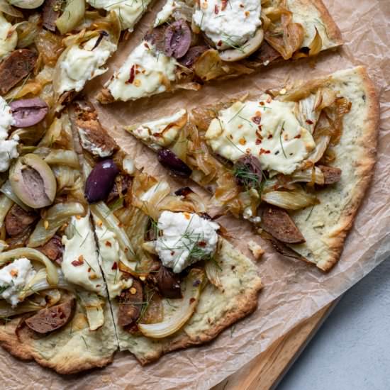 Vegan Pizza with Fennel and Ricotta