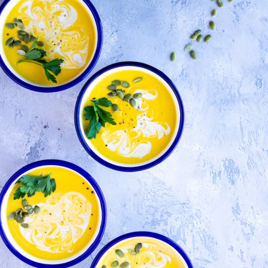 butternut squash soup with lentils