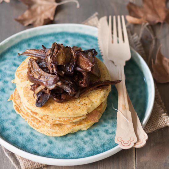 Blinis made with polenta