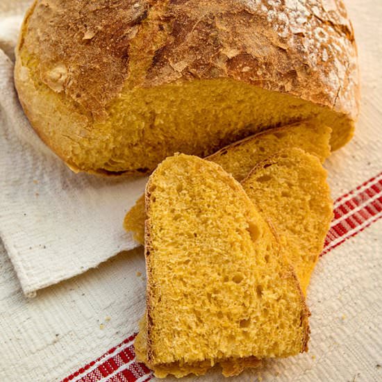 Bread with baked pumpkin