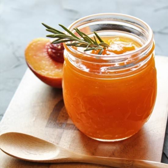 Rosemary Infused Peach Jam