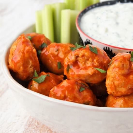 Honey Buffalo Chicken Meatballs