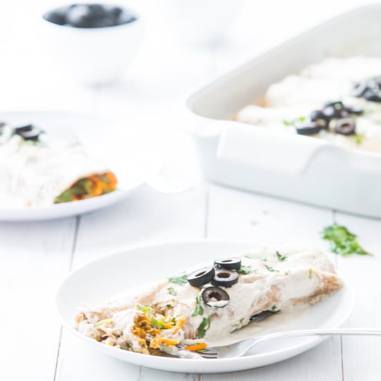Vegan Butternut Squash Enchiladas